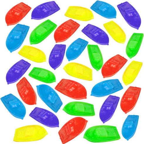 ArtCreativity Blow Mold Toy Boats for Kids, Set of 36, Floating Plastic