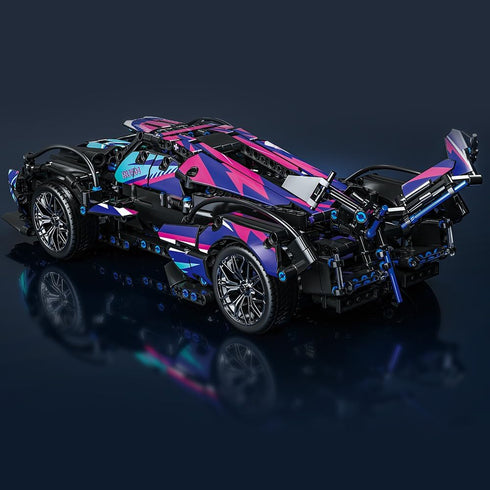 Mesiondy Sports Car Building Blocks Toys - 1:14 MOC Racing Car Model Construction Toy for Boys Age 6-9