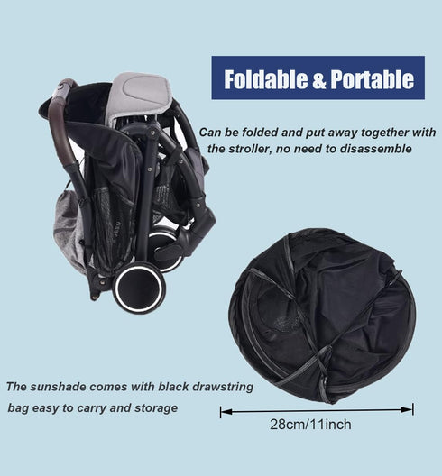 Universal Stroller Canopy Awning, UV Protection Sun Shade for Car Seat Pram Pushchair