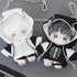 niannyyhouse 10cm Plush Doll Clothes, Black and White Color Blocked Hoodie Pants Doll Accessories