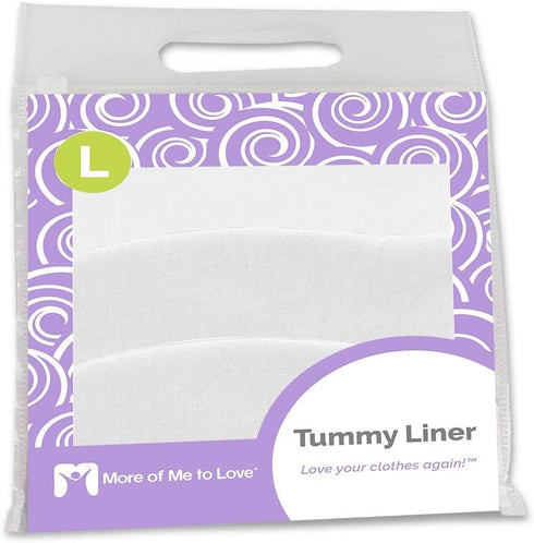 More of Me to Love Cotton and Viscose Blend Tummy Liner, 3-Pack, Large, White