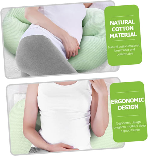 U-Shaped Maternity Pillow - Adjustable Abdominal Support for Pregnant Women