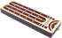 2 Track Continuous Cribbage Board - Inlaid in Bloodwood, Size: 12.5 Inches with Storage Drawer for Pegs and Score