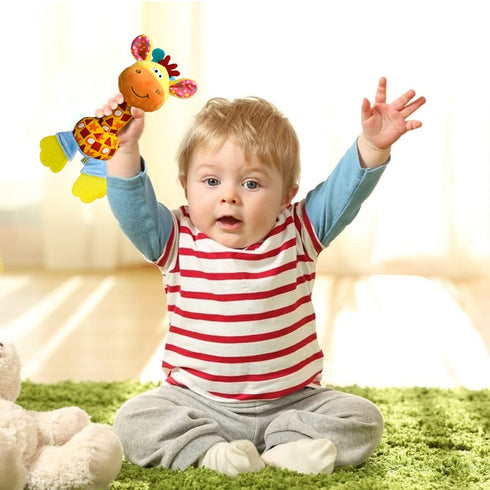 HUADADA Baby Soft Rattles Shaker, Infant Developmental Hand Grip Toys, Sensory Learning Toys for 3-12 Months