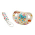 Large Size Adult Pacifier - Big Shield Design with Top Hat Rat Cheese Mice Print Extra-Soft Silicone Large Nipple
