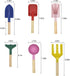 6-Piece Garden Tools Set for Kids, Beach Sandbox Toy Including Scoop, Trowel, Spoon, Fork, Rake & Shovel
