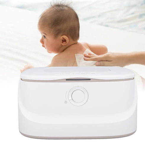 Oreilet Baby Wipe Warmer, Adjustable Temperature Large Capacity Wet Wipes Heater with Gentle Night Light, for Baby Care