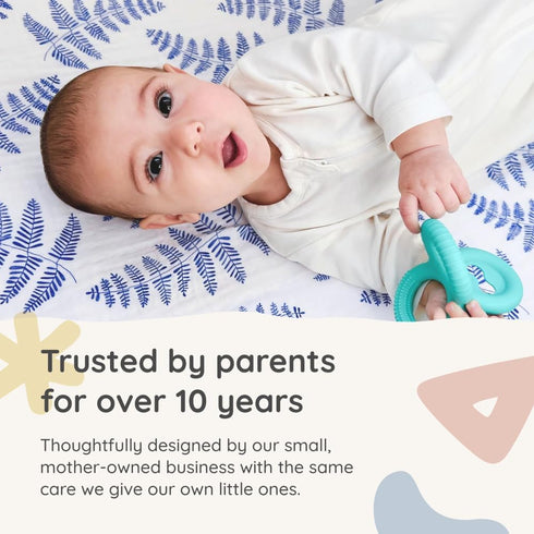 100% 28 52 Margaux & May Organic Muslin Crib Sheet Organic Cotton, Fitted Crib Mattress Sheet, Soft & Breathable