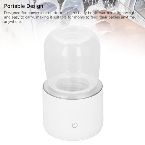 Hamwesh 3 6 Portable Baby Bottle Warmer, Fast Heating Cordless Rechargeable for Breast Milk and Travel with Temperature