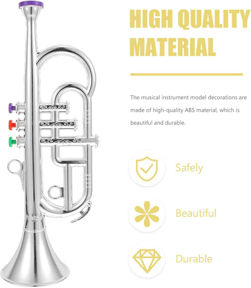 Trumpet Musical Wind Model - Trumpet Horn Toy for Performance Prop and Early Education