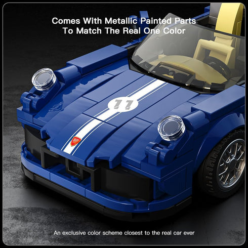 Mould King Speed Champion 911 Targa 4 Car Models Building Sets with Display Case, 27040 Model Car Kits, Super Car