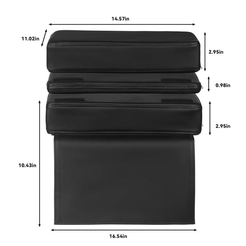3-10 14.5"x11" HOMBYS Adjustable Salon Booster Seat for Kids Leather Children Cushion for Barber Chair, Cushion