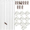 Ltvystore 10Pcs Adjustable Pushrod Connector Linkage Stopper 1.3mm & 10Pcs Nylon Control Horns