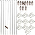 Ltvystore 10Pcs Adjustable Pushrod Connector Linkage Stopper 1.3mm & 10Pcs Nylon Control Horns