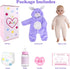 17 Inch 3+ Aori Real Baby Dolls - Realistic Baby Doll with Soft Body & Purple Bunny Outfits for Girls Pretend Play