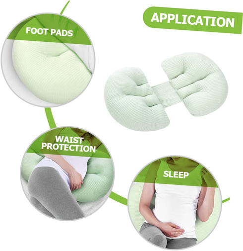 Luxshiny U-Shaped Maternity Pillow for Pregnant Women Abdominal Support Cushion Waist Support Multi-Functional Pillow