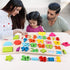 QZMTOY Wooden Puzzles for Toddlers – Alphabet Number Shape Puzzles – 3 in 1 Learning Puzzle Toys for Age 3+