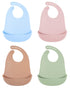 DF DUALFERV 4 pcs Silicone Bibs – Adjustable Waterproof Bibs for Baby Girls and Boys, Toddler Bibs