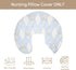 Selgkds Fall Blue Pumpkins Bows Gingham Nursing Pillow Covers Autumn Thanksgiving Harvest Soft Stretchy Removable