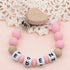 Personalized Pacifier Clip Pacifier Holder with Name Baby Gift (A)
