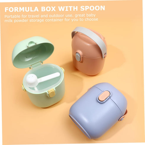 GALPADA Portable Formula Dispenser with Spoon Sealed Milk Powder Holder Double Design for Sanitary Storage Durable