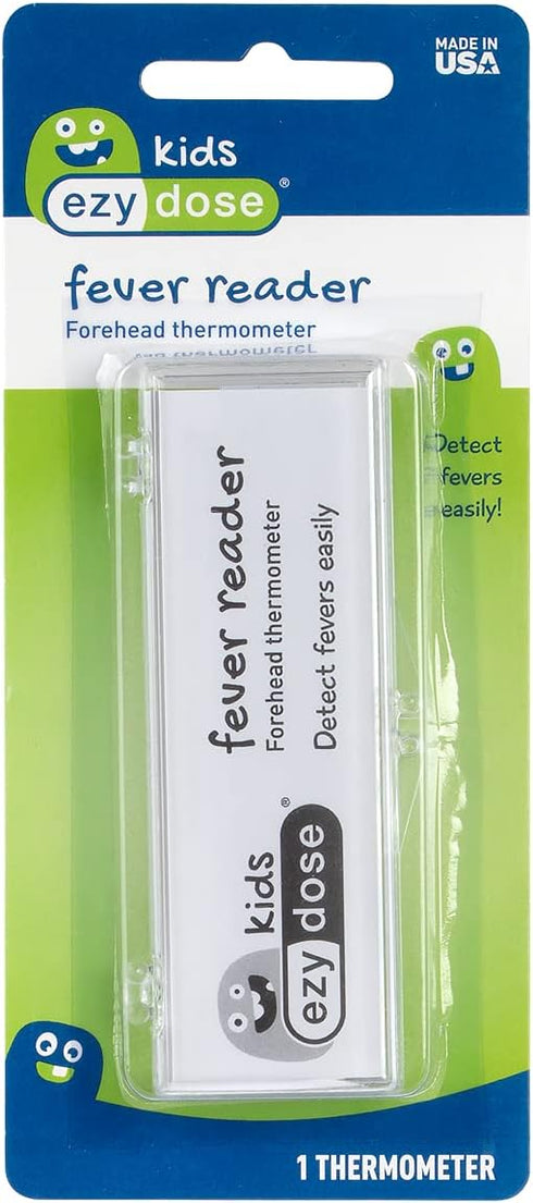 EZY DOSE Kids Thermometer for Fever, Celsius & Fahrenheit, Reusable, Home & Travel, 10 ml