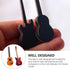Toyvian 2Pcs Miniature Guitar Dollhouse Musical Instrument, Wood Bass Guitar Model Ornament