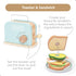 Set 3 4 5 6 UMU Wooden Toaster & Sandwich Play Includes Pop-up Toaster, Sliceable Butter, Kitchen Accessories & More