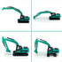 Flatbed Truck Toy with Crawler Excavator - Metal Diecast Construction Vehicles 2 in 1 Vehicle Playset for Boys