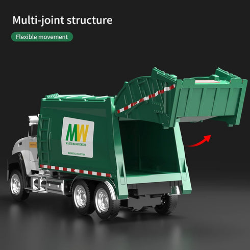 TEMI 3 Pack of Diecast City Transport Vehicles - Garbage, Tanker, Express Delivery, 1/50 Scale Metal Models with