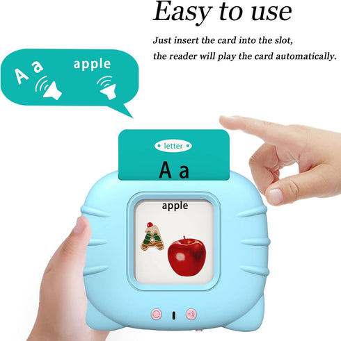 123 Package (510-blue ABC+123+ 3 Startcan Talking Cards for Toddlers, Speech Therapy Toys Autism Toys, ABC Sight Words