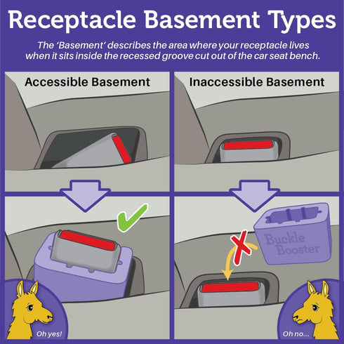 Buckle Booster for Seat Belts, Uprights Your Receptacle for Easy Reach (2)