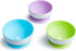 Munchkin Stay Put Suction Bowls, 3 Pack - Baby and Toddler, Blue/Green/Purple