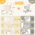 1 15.2 18.7 19.7 labebe Baby Push Walker Doll Stroller, Push Toy for Toddler, Shopping Cart for Girls and Boys Years