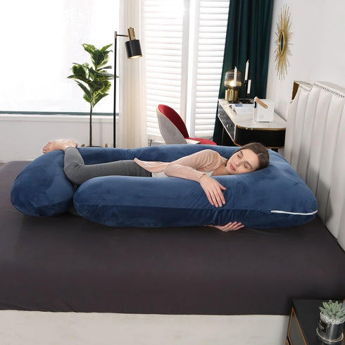 CNAINFC G-Type Maternity Pillowcase - Soft Velvet for Expecting Mothers