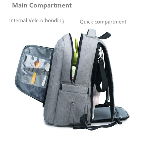 CFUN Backpack Travel Diaper Bag for Dad, Baby Bag for Men Changing Pad,Stoller Strap Unisex Toddler Gear (Black)