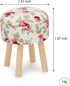 1:12 Dollhouse Stool Miniature Round Upholstered Scale Wooden Stool Ornament Dollhouse Furnishing Accessories Mini