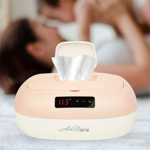Settings Avec Maman La Caresse Baby Wipe Warmer - Baby Essentials for Girls - Wet Wipe Dispenser - Adjustable Heat