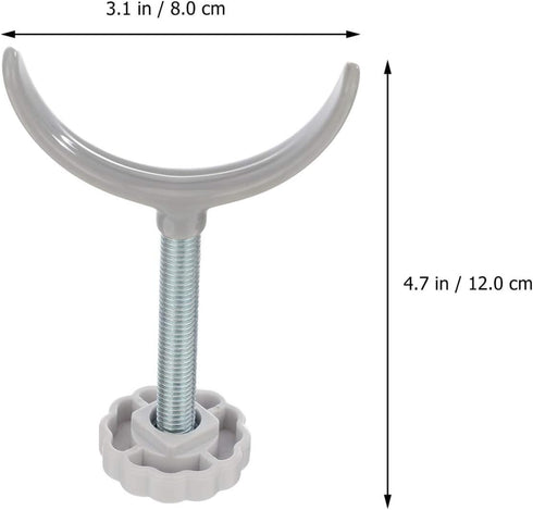 Stair Gate Spindle Rod Safety Banister Adapter, U Shape Rubber Coated Pressure Gates Accessory for Mounted Pet Dog Gate