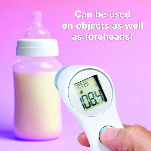 Digital Forehead Thermometer - Infrared, White (Body Temperature Reader, Lightweight, Compact)