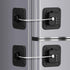 Heavy Duty Combination Refrigerator Lock (2 Pack) - Baby Safety Fridge Lock with 3M Adhesive, No Drilling (Black)
