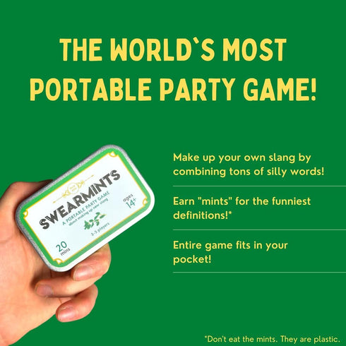 Swearmints | The Portable Party Game That Fits in Your Pocket | Unique Gift Idea | 3-5 Players | Ages 14+