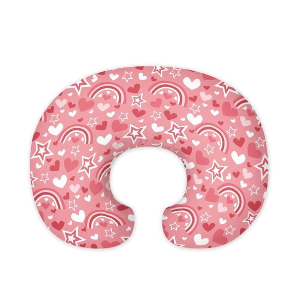 Hechitok Rainbow Heart Nursing Pillow Covers, Nursing Pillow Slipcovers Breastfeeding Newborn Infant Feeding