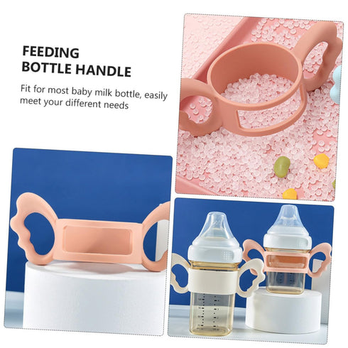Comfortable Silicone Feeding Bottle Handle with Wing Design