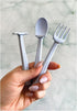 Constructive Eating Training Utensils - Made in USA - Blueprint Blue - Construction by Constructive Eating
