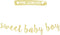 LINGTEER Sweet Baby Boy Gold Glitter Bunting Banner, Perfect for Baby Shower First Birthday Decorations