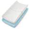 Homiest 2 Pack Changing Pad Cover, White + Light Blue Changing Table Sheets,
