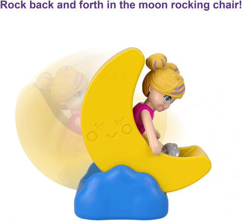 Polly Pocket Dolls and Accessories, Compact with 2 Micro Dolls, 15 Toy Pieces, and 1 Fashion Piece for Double Play Space
