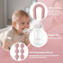 Loviomad 100% Pacifier Clips Baby Girls: One-Piece Baby Pacifier Clip, Food Grade Silicone, Pacifier Holder Clip