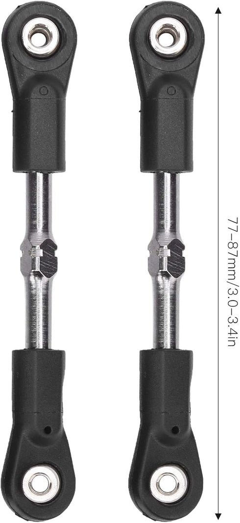 RC Steering Rod, 4Pcs Adjustable Metal Steering Linkage Rod for Remote Control Car Servo Pull Rod